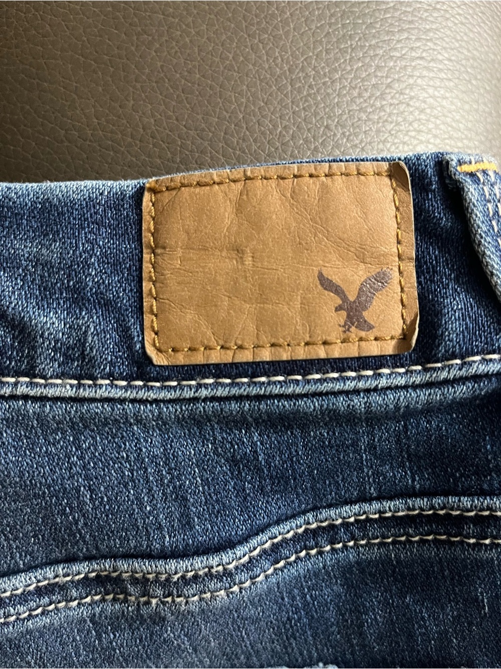 American Eagle Hi-Rise Artist Flare Jeans Women’s 6 X Long Super Stretch Blue - Picture 9 of 11
